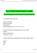 CLA Final Exam Study Guide Newest Questions and Answers (Verified Answers)