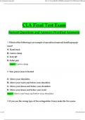 CLA Final Test Exam Newest Questions and Answers (Verified Answers)