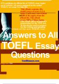 TOEFL-Essays  Writing Practice Questions (2024 Update)