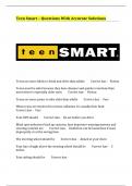 Teen Smart – Questions With Accurate Solutions 