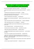 Examen vragen assistent-drogist Exam Questions and Answers