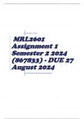 MRL2601 Assignment 1 Semester 2 2024 (867833) - DUE 27 August 2024