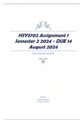 HSY3702 Assignment 1 Semester 2 2024 - DUE 14 August 2024