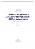 LAH3701 Assignment 1 Semester 2 2024 (545258) - DUE 23 August 2024