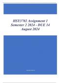 HSY3702 Assignment 1 Semester 2 2024 - DUE 14 August 2024