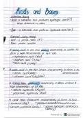 Acids and Bases notes and terminology