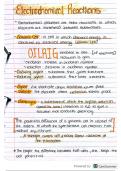 Electrochemical reactions notes and terminology