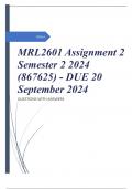 MRL2601 Assignment 2 Semester 2 2024 (867625) - DUE 20 September 2024