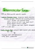 Intermolecular forces notes and terminology 