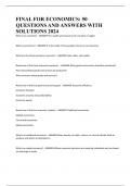 FINAL FOR ECONOMICS: 50 QUESTIONS AND ANSWERS WITH SOLUTIONS 2024