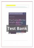 TEST BANK FOR VARCAROLIS ESSENTIALS OF PSYCHIATRIC MENTAL HEALTH NURSING, 5TH EDITION BY CHYLLIA D FOSBRE, 9780323810302, COVERING CHAPTERS 1-28 EXAM WITH NGN QUESTIONS AND OMPLETE WELL EXPLAINED ANSWERS WITH RATIONALE 100% CORRECT VERIFIED BY EXPERTS AND