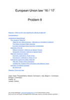 EU Law Problem 8 2016