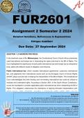 FUR2601 Assignment 2 (COMPLETE ANSWERS) Semester 2 2024 - DUE 27 September 2024