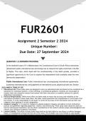 FUR2601 Assignment 2 (ANSWERS) Semester 2 2024 - DISTINCTION GUARANTEED