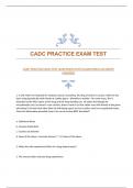 CADC PRACTICE EXAM TEST QUESTIONS WITH GUARANTEED ACCURATE ANSWERS