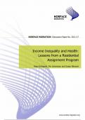 Income Inequality and Health:  Lessons from a Residential Assignment Program*  