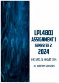 LPL4801 Assignment 1 Semester 2 2024 | Due 26 August 2024