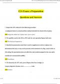 CCA Exam 2 Preparation Updated Questions and Answers (2024/2025) (Verified Answers)