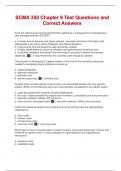 SCMA 350 Chapter 9 Test Questions and Correct Answers