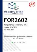 FOR2602 Assignment 2 (DETAILED ANSWERS) Semester 2 2024 - DISTINCTION GUARANTEED