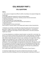 CELL BIOLOGY QUESTIONS PART 1