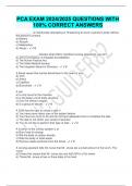 PCA EXAM 2024/2025 QUESTIONS WITH  100% CORRECT ANSWERS 