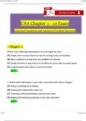 CNA Chapter 1, 2, 3, 4, 5, 6, 7, 8, 9, & 10 Exam Questions and Revised Answers (2024 / 2025) 100% Guarantee Pass