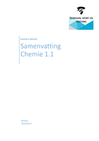 Samenvatting Chemie hoorcolleges 1.1