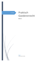 Samenvatting Praktisch Goederenrecht en Personen en Familierecht + een bezwaarschrift