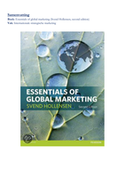 Summary ESSENTIALS OF GLOBAL MARKETING