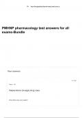 PMHNP pharmacology test answers for all exams-Bundle