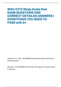 WGU C215 Study Guide final EXAM QUESTIONS AND CORRECT DETAILED ANSWERS | EVERYTHING YOU NEED TO PASS with A+