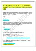 Regis NU-629 FINAL ACTUAL EXAM Questions with 100- Correct Answers Recently Updated 2024