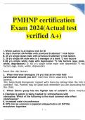 PMHNP certification Exam 2024(Actual test verified A+)