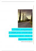 LCP4801 Assignment 2 (COMPLETE ANSWERS) Semester 2 2024 - DUE 10 September 2024