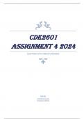 CDE2601 Assignment 4 2024