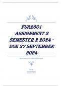 FUR2601 Assignment 2 Semester 2 2024 - DUE 27 September 2024