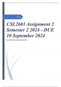 CSL2601 Assignment 2 Semester 2 2024 - DUE 10 September 2024