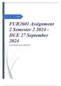 FUR2601 Assignment 2 Semester 2 2024 - DUE 27 September 2024