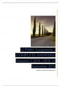 LCP4801 Assignment 2 (COMPLETE ANSWERS) Semester 2 2024 - DUE 10 September 2024