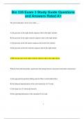 Bio 335 Exam 3 Study Guide Questions and Answers Rated A+