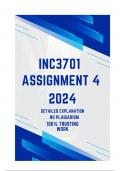INC3701 Assignment 4 (COMPLETE QUESTIONS & ANSWERS) 2024 (867676) - DUE 24 July 2024