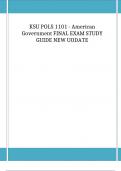 KSU POLS 1101 - American Government FINAL EXAM STUDY GUIDE NEW UODATE