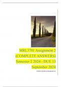 MRL3701 Assignment 2 (COMPLETE ANSWERS) Semester 2 2024 - DUE 13 September 2024