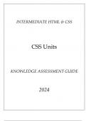 (Intermediate HTML & CSS) CSS Units Knowledge Assessment Guide 2024