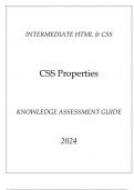 (Intermediate HTML & CSS) CSS Properties Knowledge Assessment Guide 2024