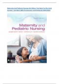 Maternity And Pediatric Nursing 4th Edition Test Bank For Ricci Kyle Carman| Test Bank 100% find Answers with Rationale|2024/2025