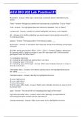 ASU BIO 202 Lab Practical #1 Questions and Answers