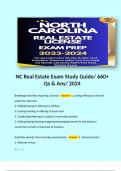 NC Real Estate Exam Study Guide/ 660+ Qs & Ans/ 2024