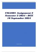 CSL2601 Assignment 2 Semester 2 2024 - DUE 10 September 2024